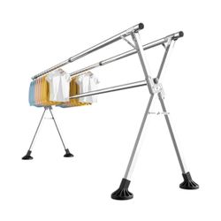 Foldable Freestanding Drying Rack,Clothes Drying Rack, Heavy Duty Stainless Steel Laundry Drying Rack, Drying Rack Clothing Folding Indoor Outdoor, Fo