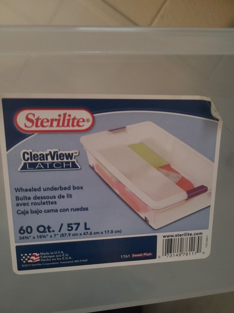 60 Qt Sterilite Storage Container Bin Wheels