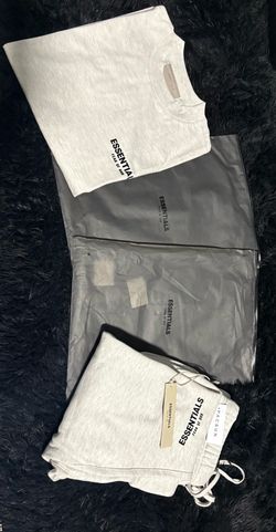 Fear of God Essentials Light Oatmeal Set - T-Shirt + Cuffed Sweatpants - Size Small - New w/ Tags