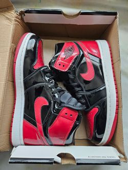 Nike Air Jordan 1 Retro High OG Men's Size 8.5 Bred Patent Open Box New But No Original Box