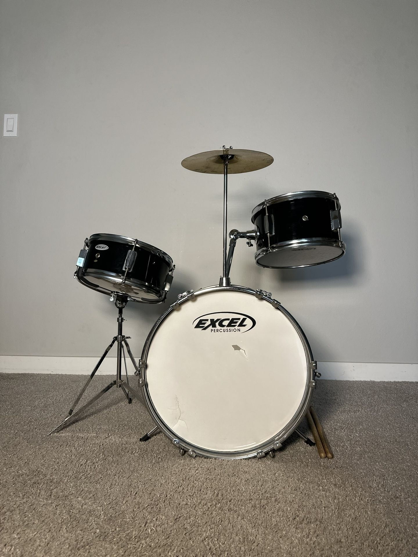 Kid’s Rustic Starter Drum set