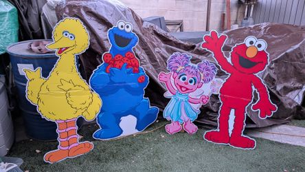 Sesame Street cutouts.