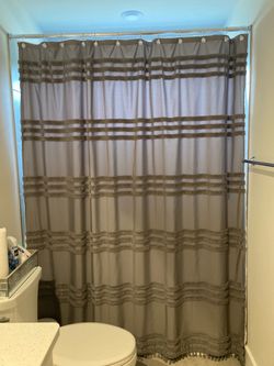 New 84 inch extra long shower curtain with liner