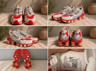 Nike Shox TL White Red Blue Sneakers – Women’s Size 6.5