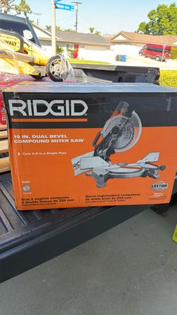 RIDGID 10 In. Dual Bevel Compound Miter Saw