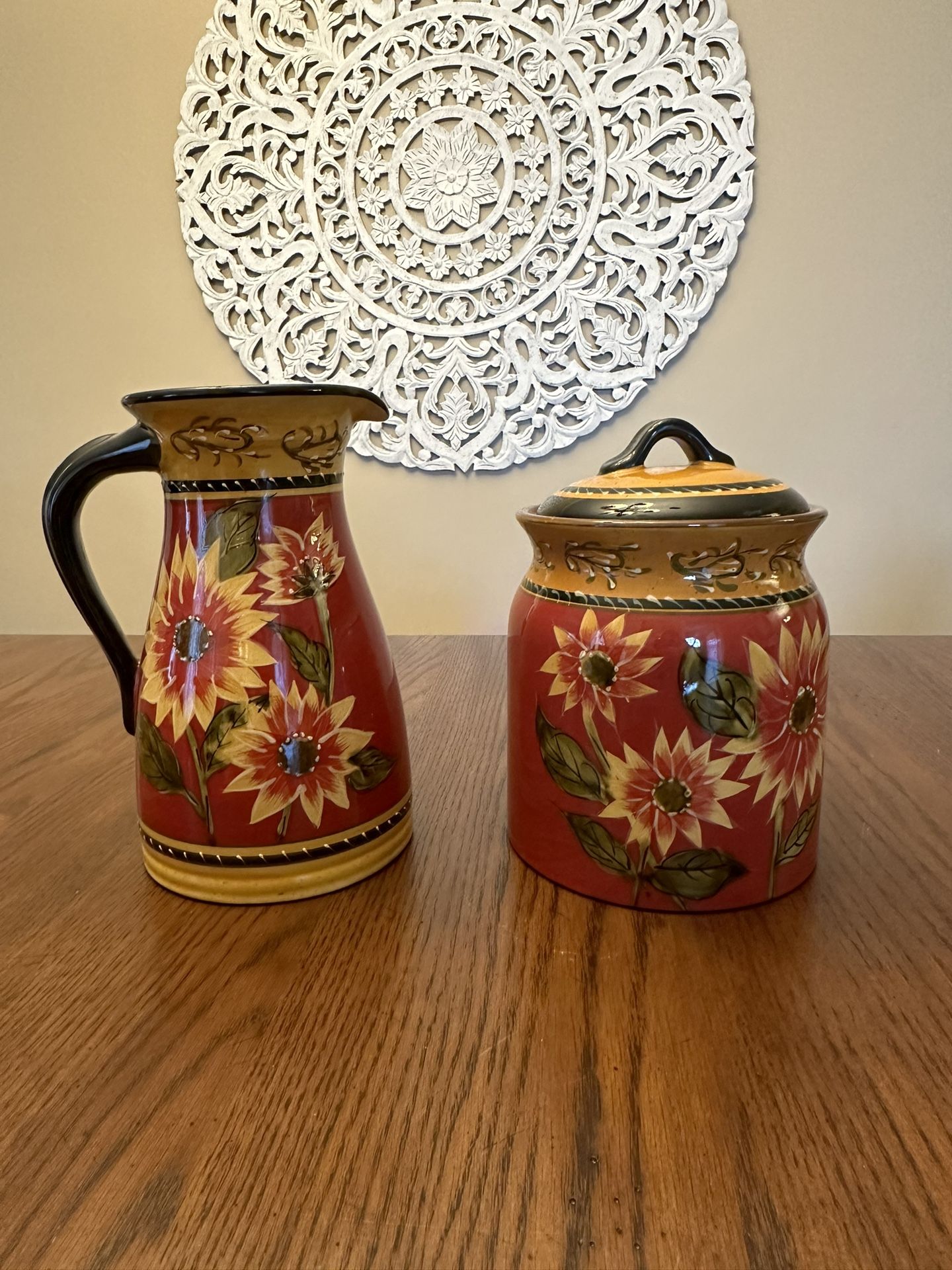 Pitcher And Canister Set