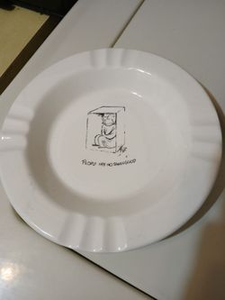 Vintage 1950's Bernal William Steig ceramic ashtray.