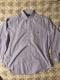 Polo Ralph Lauren Blaire Long Sleeve Blue Button Up Shirt w/pocket Large