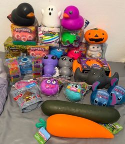 Lot Of 29 Pc Squishy Squeezy Sensory Fidget Toy Bundle NEW