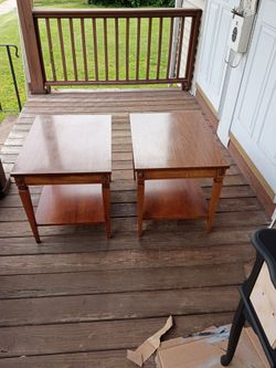 Vintage pair of 1965 LANE end tables