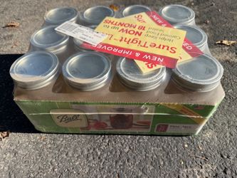 New - 12 (16 OZ) MASON JARS