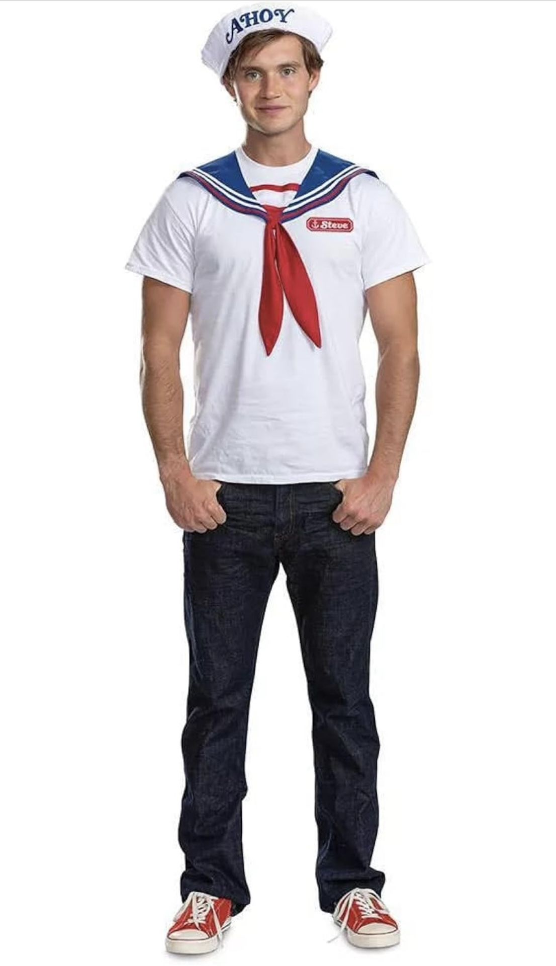 Netflix Stranger Things Steve Scoops Ahoy Costume Kit - Disguise Costumes NEW