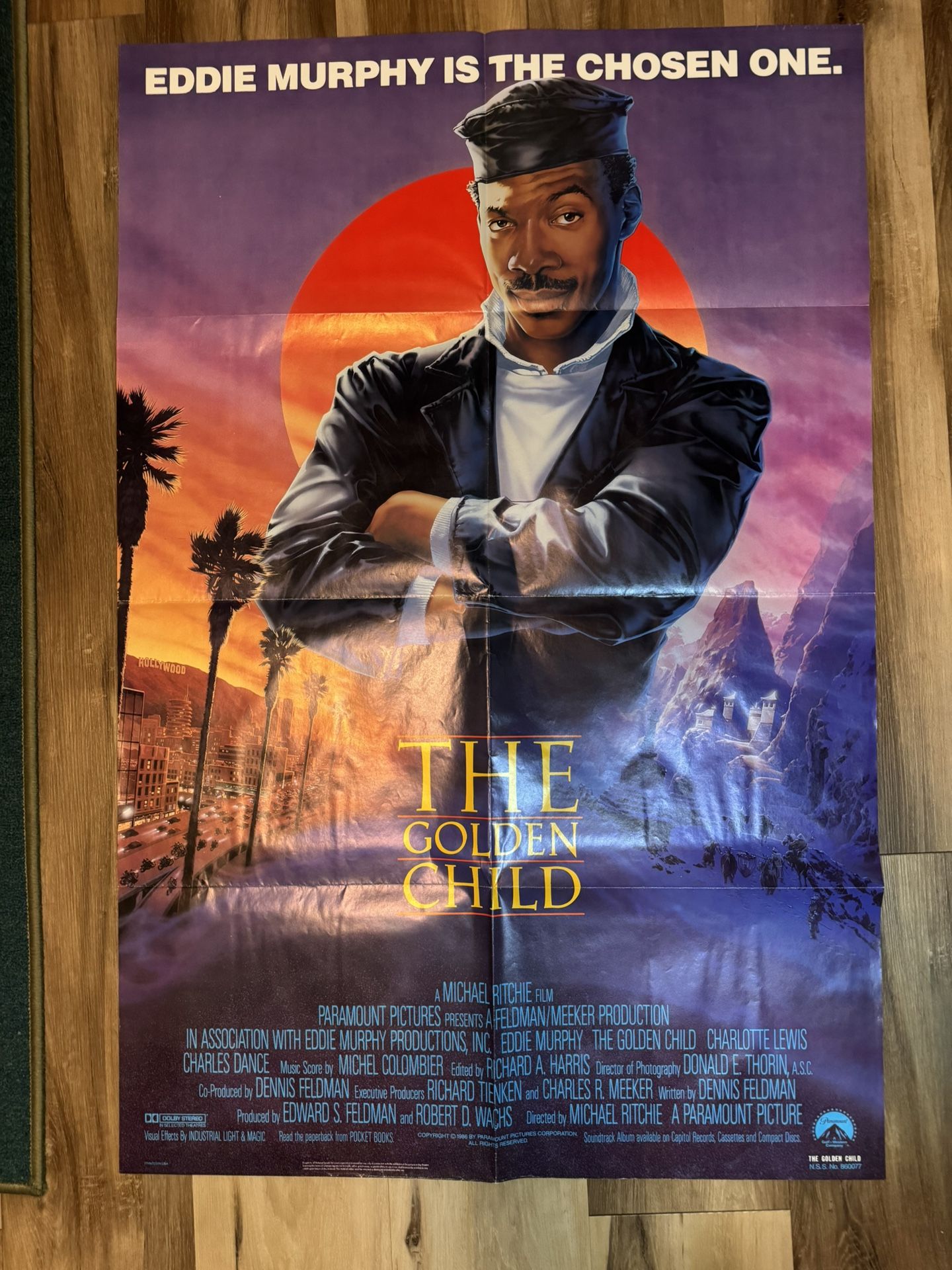 The Golden Child Movie 1986 Theater Poster One Sheet 27x41 Folded W VHS VG+