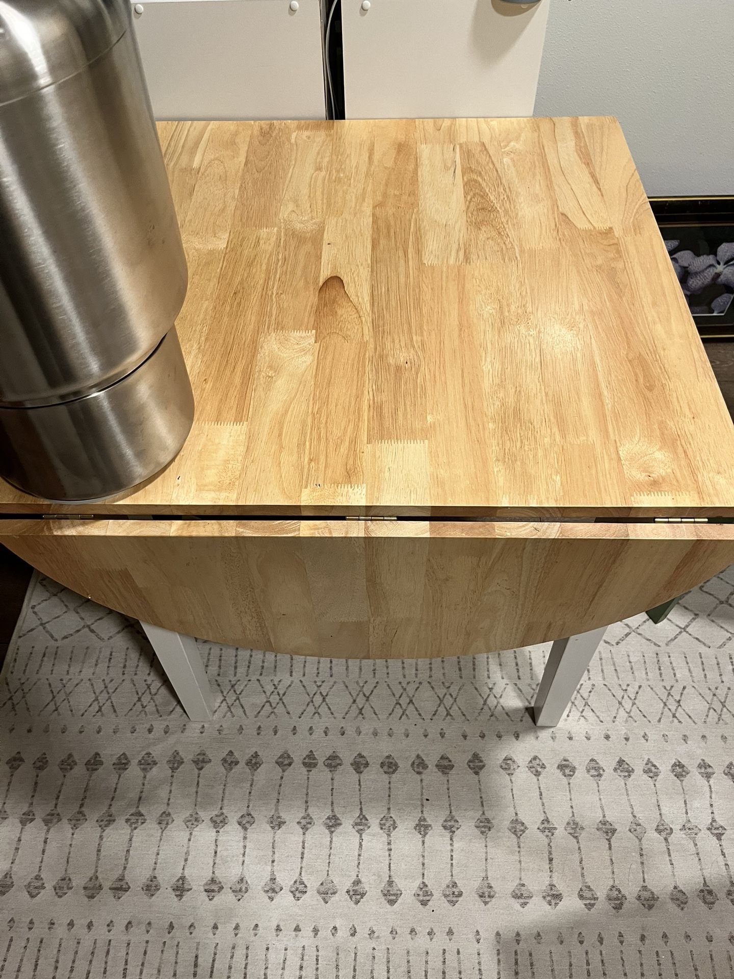 Compact Dinning Table With Drop Leaf