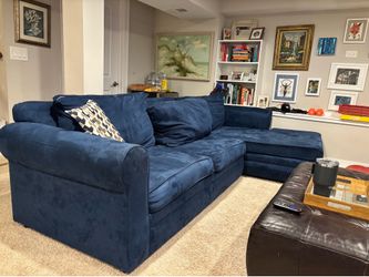Blue sectional sofa - pickup only