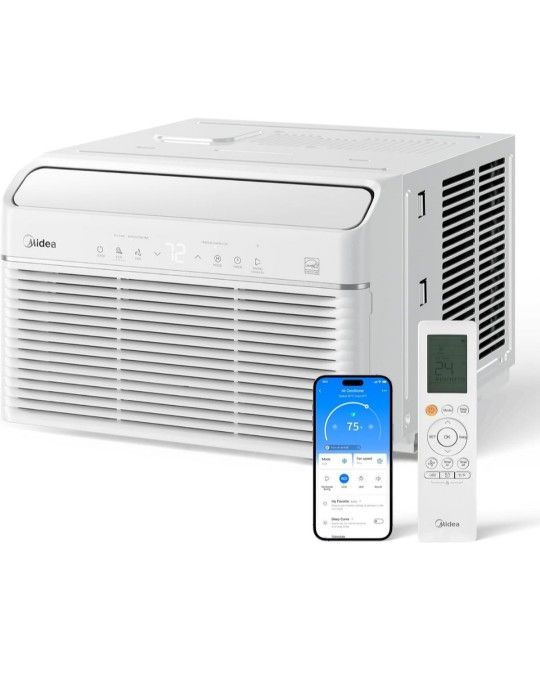 Midea 12,000 BTU Smart Inverter Air Conditioner Window Unit with Heat