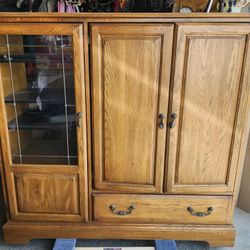 Solid Oak Entertainment Center