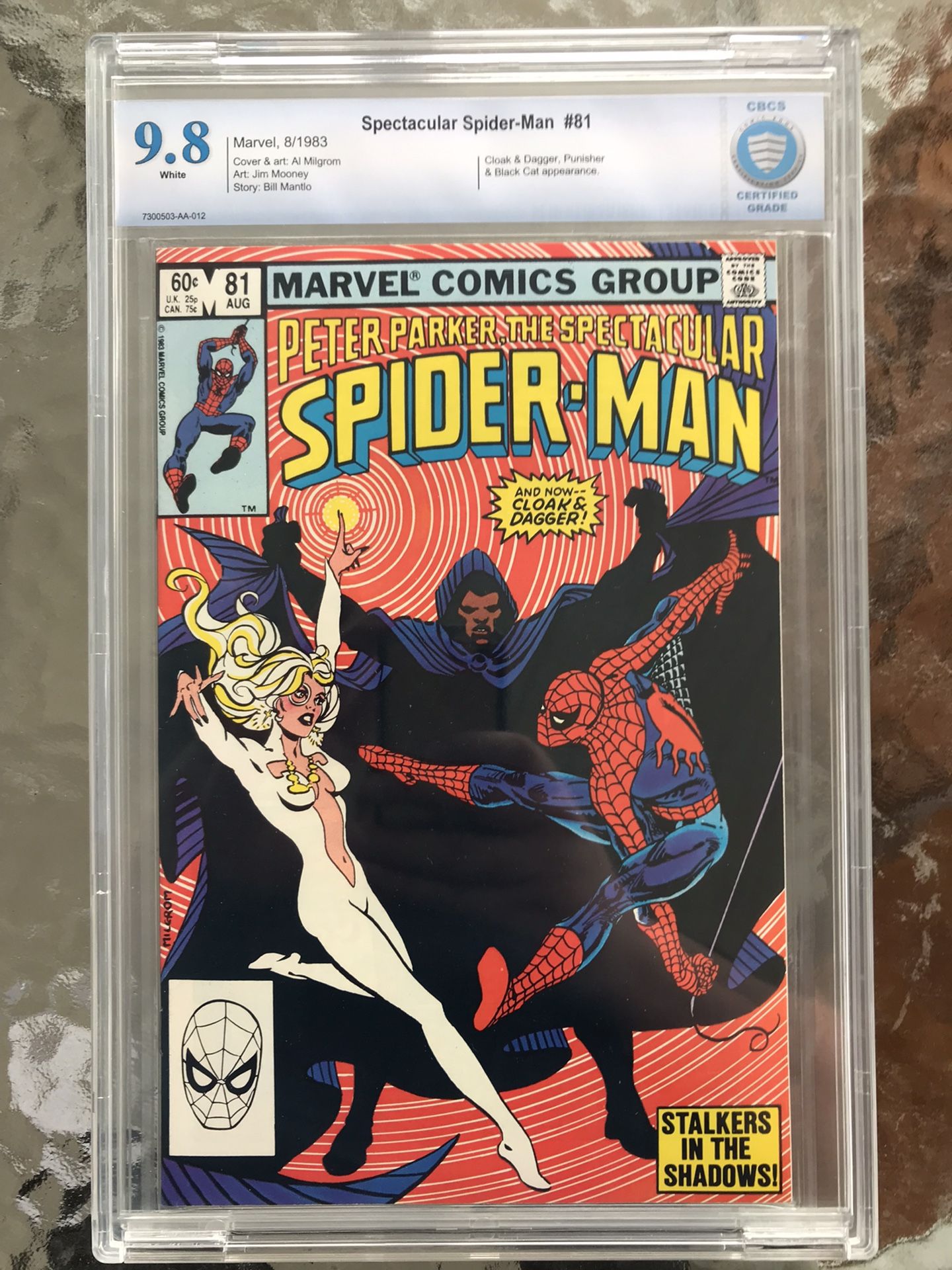 Spectacular Spider-Man #81 (1983) CBCS 9.8 — White Pages; Cloak & Dagger; CGC