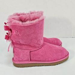 UGG Bailey Bow Cerise Pink Boots Women's  US 4/EU 34 
