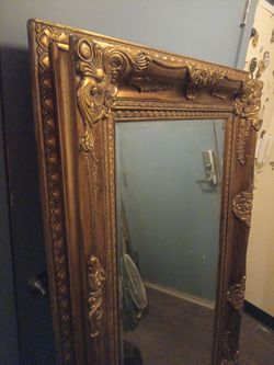 Large Wooden Framed Mirror