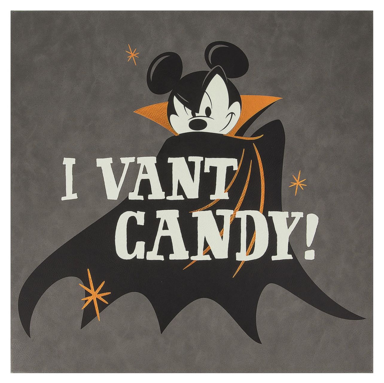 Disney Mickey Mouse Halloween Vampire I Vant Candy Wall Sign