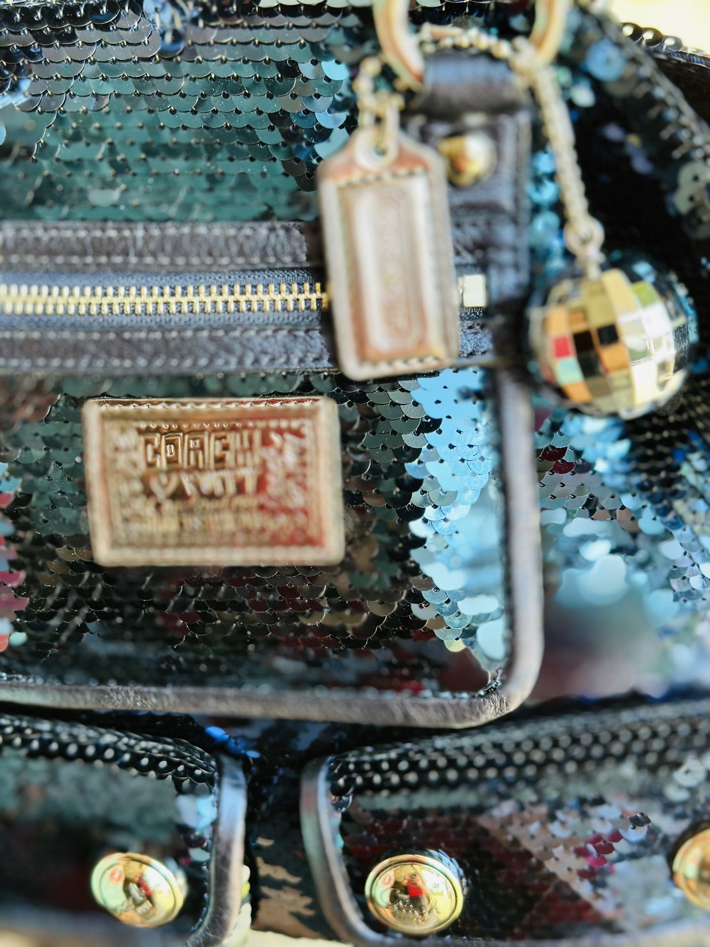 Coach poppy spotlight store sequin bag