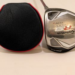 RH TAYLORMADE R9 MAX TYPE E FCT DRIVER ADJUSTABLE 10.5* LOOMIS  GOLF S. FLEX GRAPHITE SHAFT W/ Pride Golf Grip  Including Head Cover 