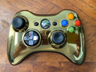 OEM Gold Xbox 360 Controller Rapid Fire 20  Mods Akimbo Very Good Condition