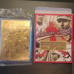 American Legends" Baseball Hall-of-Famers minted collector's card, 