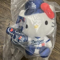 Dodgers Hello Kitty Los Angeles Plush Doll 2024 SGA 50TH