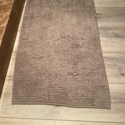 Rectangular Micro Fiber Bathroom / Bath Mat - Gray