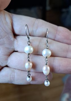 Sterling Silver Freshwater Cultured Pearl Earrings