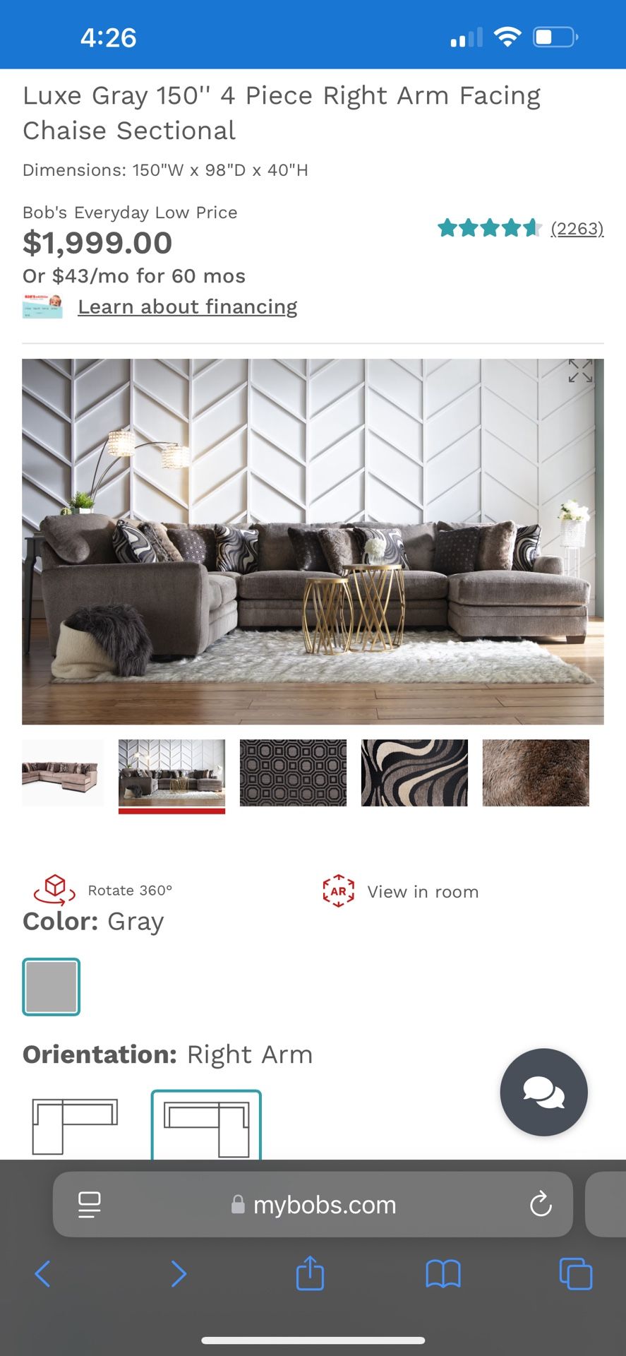 Sectional Sofa With Ottoman