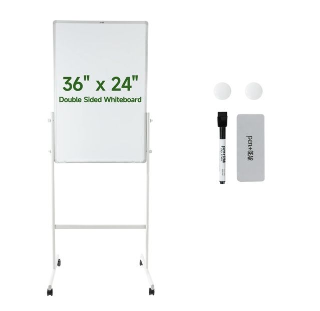 Pen + Gear Mobile Dry Erase Board, 24 X 36 inch, Whiteboard, White Board