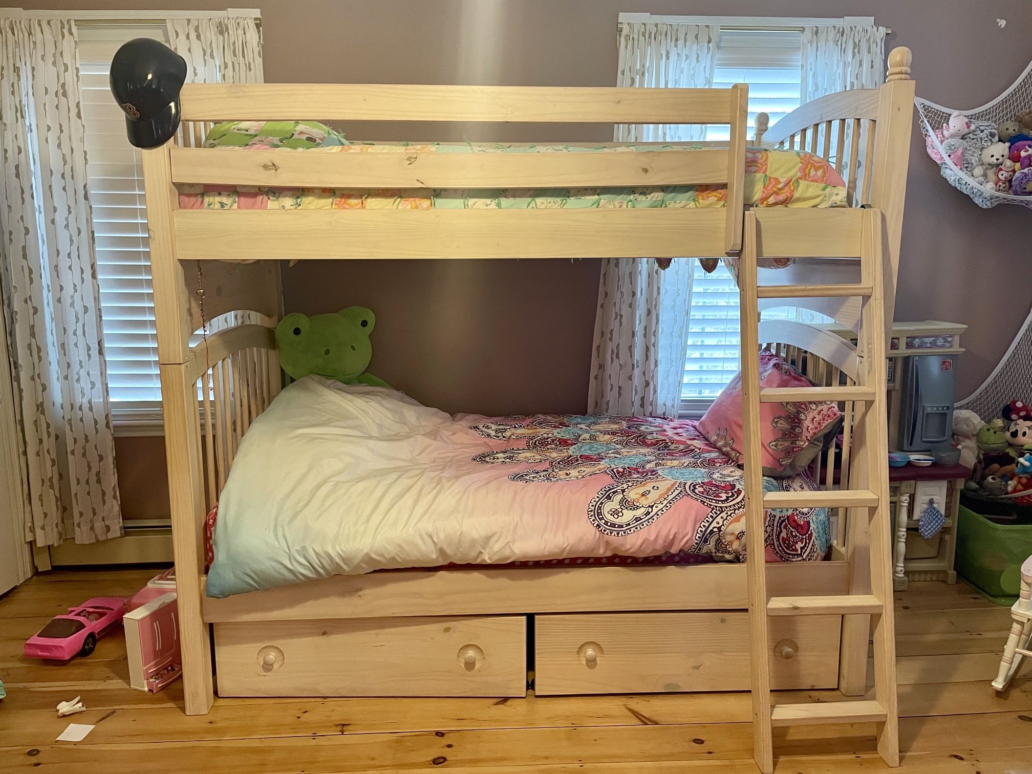 Light Wood Washed Bunk Bed