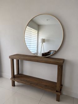 Wooden Entrance Table with Mirror