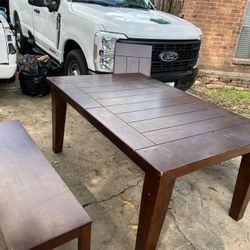 Wooden Table With A Leaf 