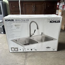 Kohler Stainless Steel Sink and Faucet Package