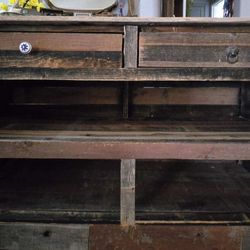 Rustic Custom Reclaimed Wood Sofa Table