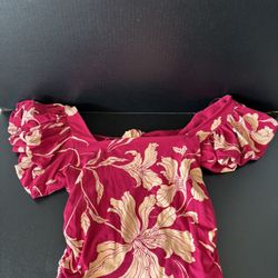 Women’s EXPRESS Floral Crop Tie Back Top