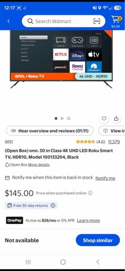 50in ONN Smart Tv
