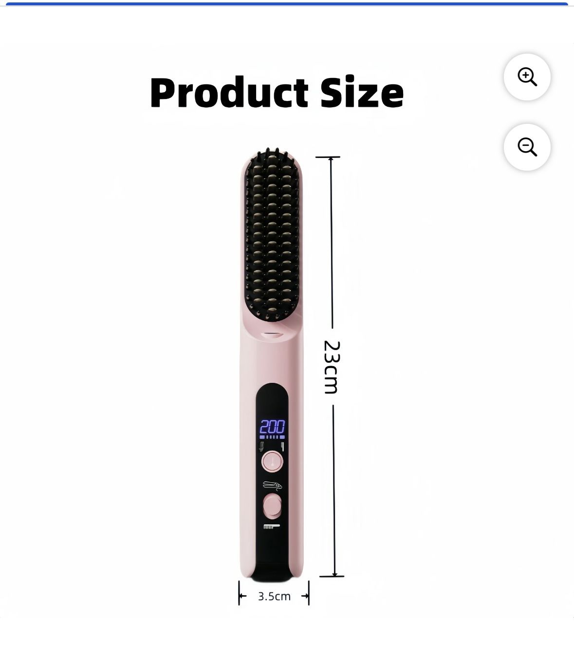 Brand New Hair Straightener Brush, 2-in-1 Splint Straight Comb, Compact Straightening Brush with Removable Magnetic Comb Teeth, Lightweight Hot Comb w