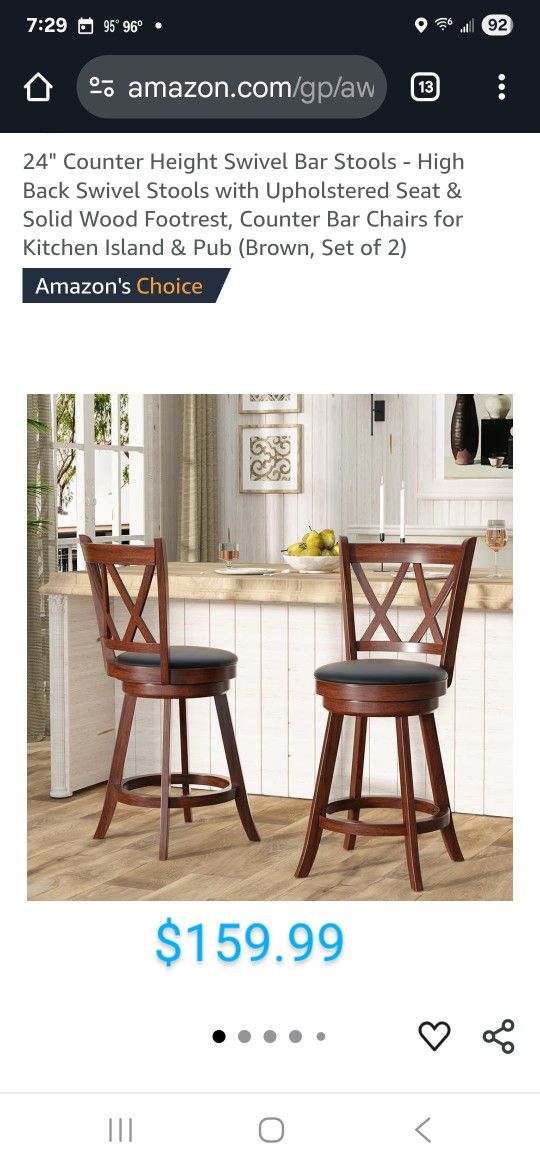 Counter Height Swivel Chairs