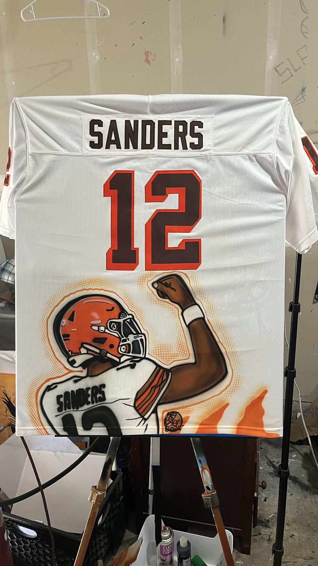 XXL Custom airbrushed Shedeur Sanders Jersey