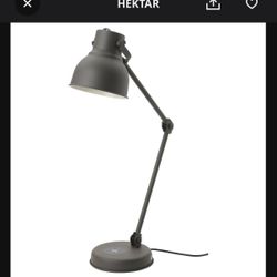IKEA HEKTAR Work lamp w/charging+LED bulb, dark gray 