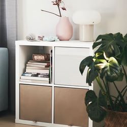 White shelf storage