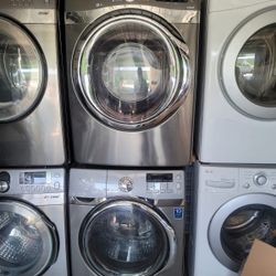 Samsung Washer And Dryer Stainless Steel Gas Set