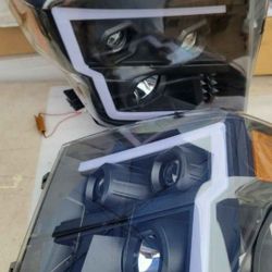 17-22 Nissan Titan 16-22 Titan XD LED DRL Projector Headlights Luces Calaveras Micas Faros Focos Faroles Headlamps 