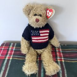 Vintage TY Beanie Buddy Grant Bear 1993 