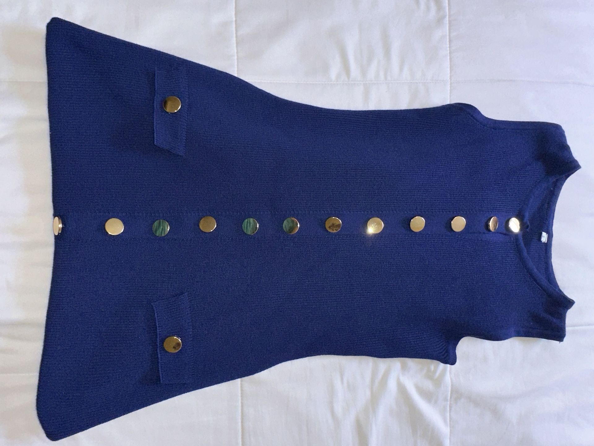 Navy Blue Maxi Knit Dress (S)